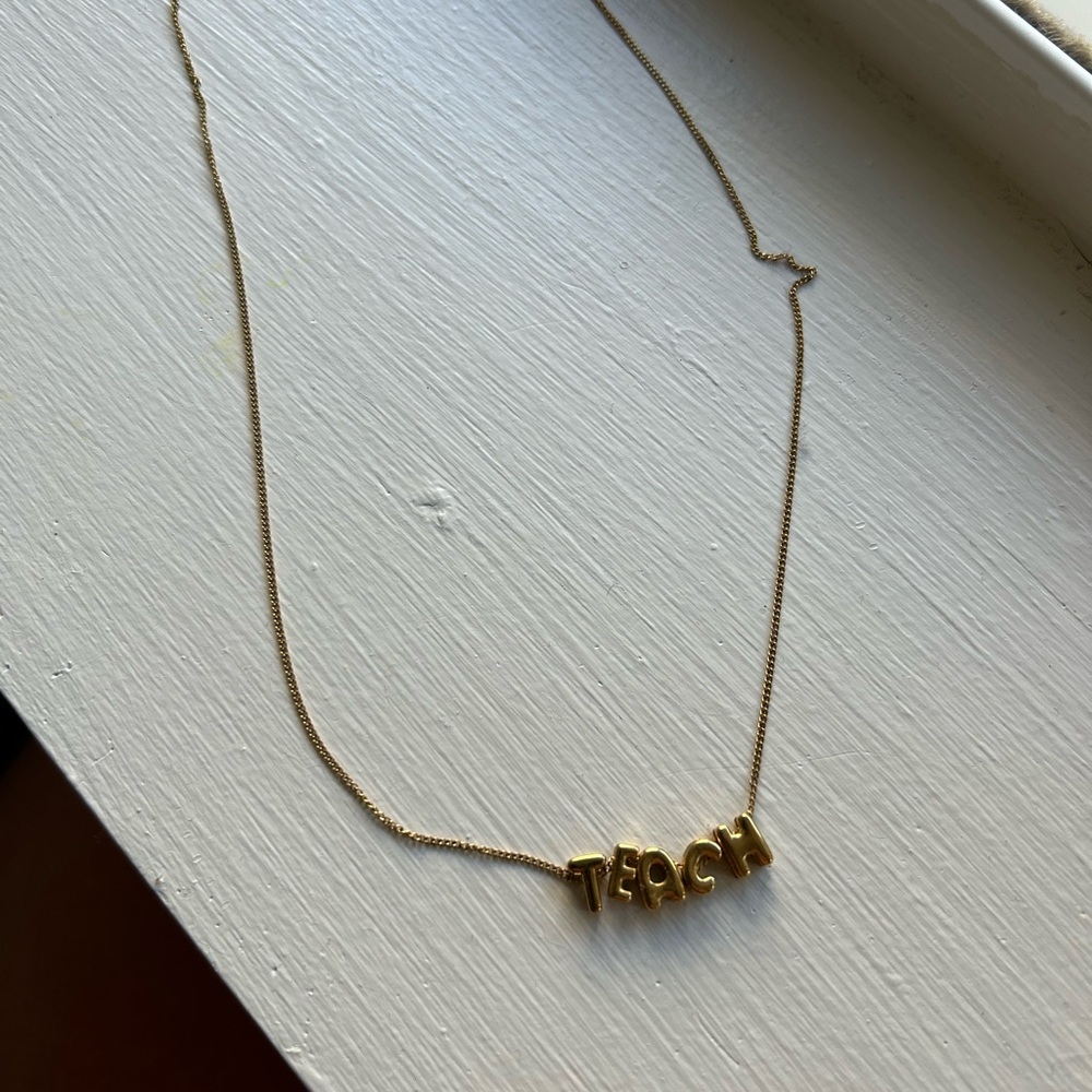 Gold 'Teach' Necklace